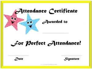 School attendance award