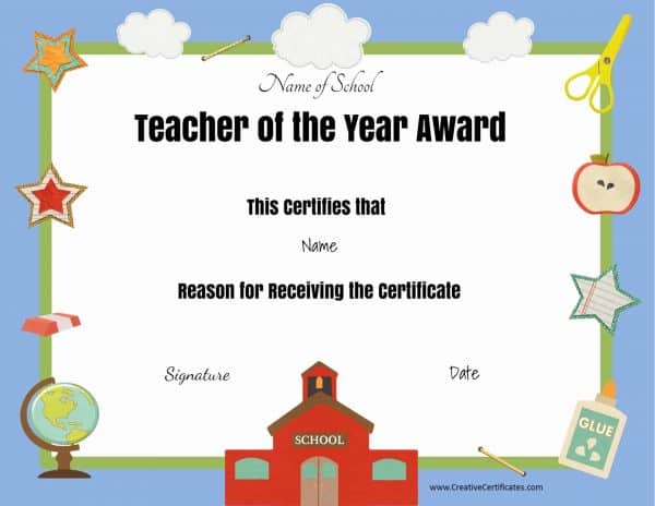 Teacher appreciation award
