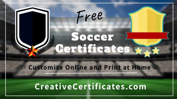 soccer certificates