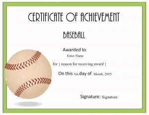 baseball certificates certificate mvp awards customize editable print