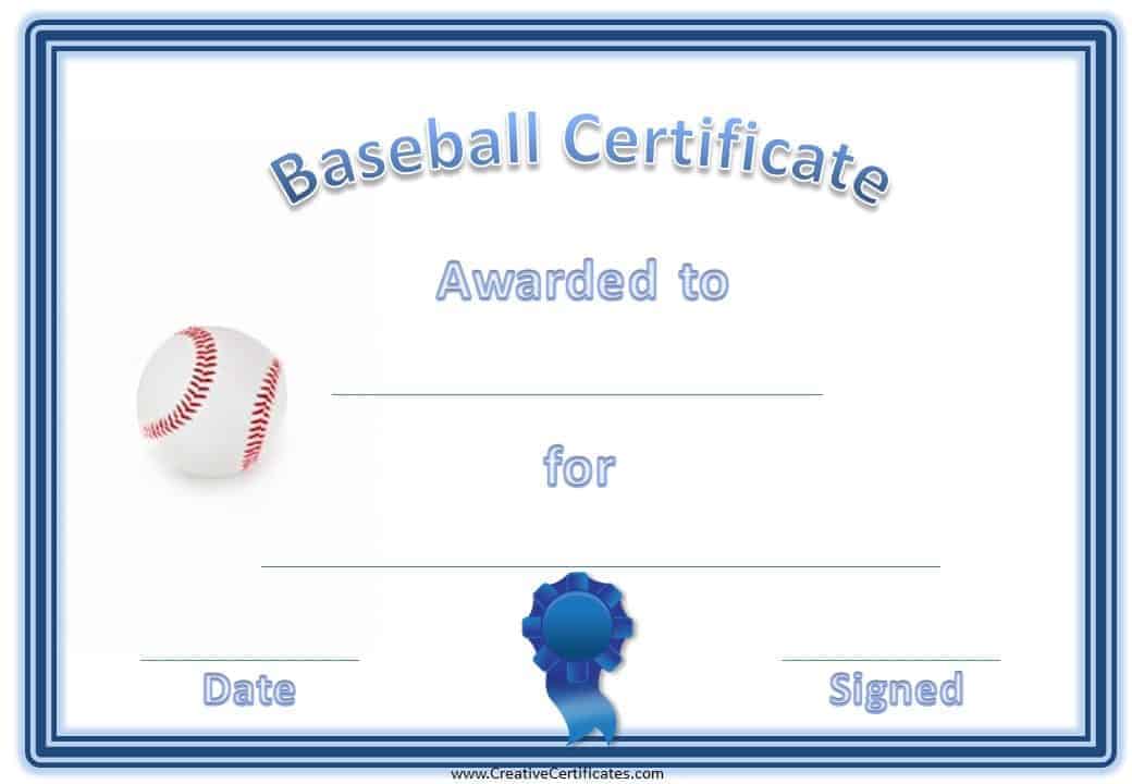 Free Editable Baseball Certificates - Customize Online ... Free Editable Baseball Certificates - Customize Online ...