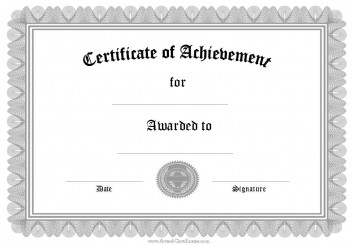 certificate of achievement