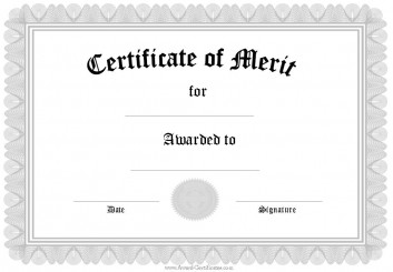 certificate of merit
