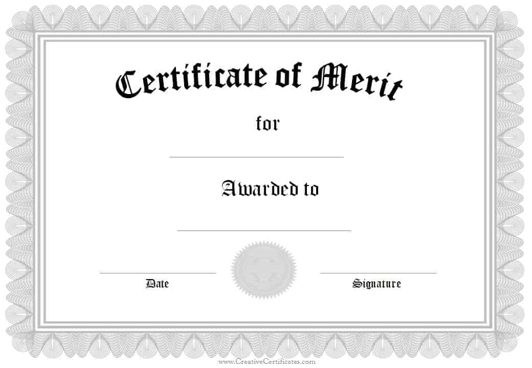 blank award certificates