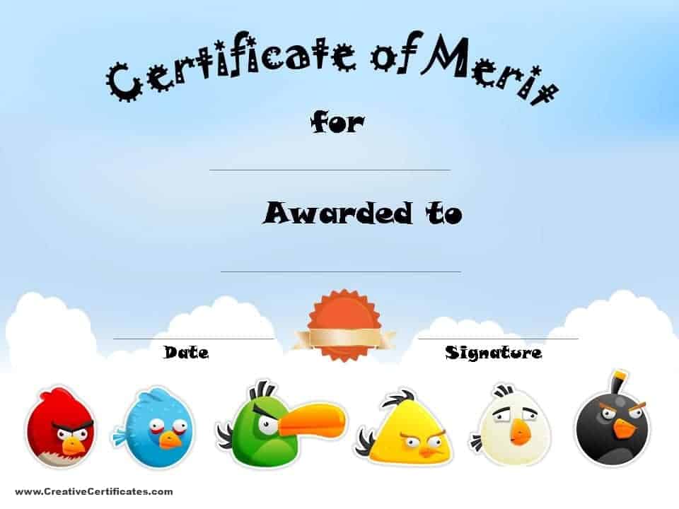 merit certificates