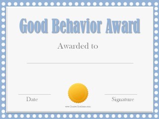 award certificate for kids
