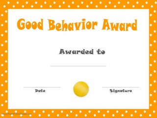 Certificate for kids
