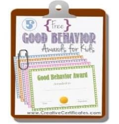 Good behavior award