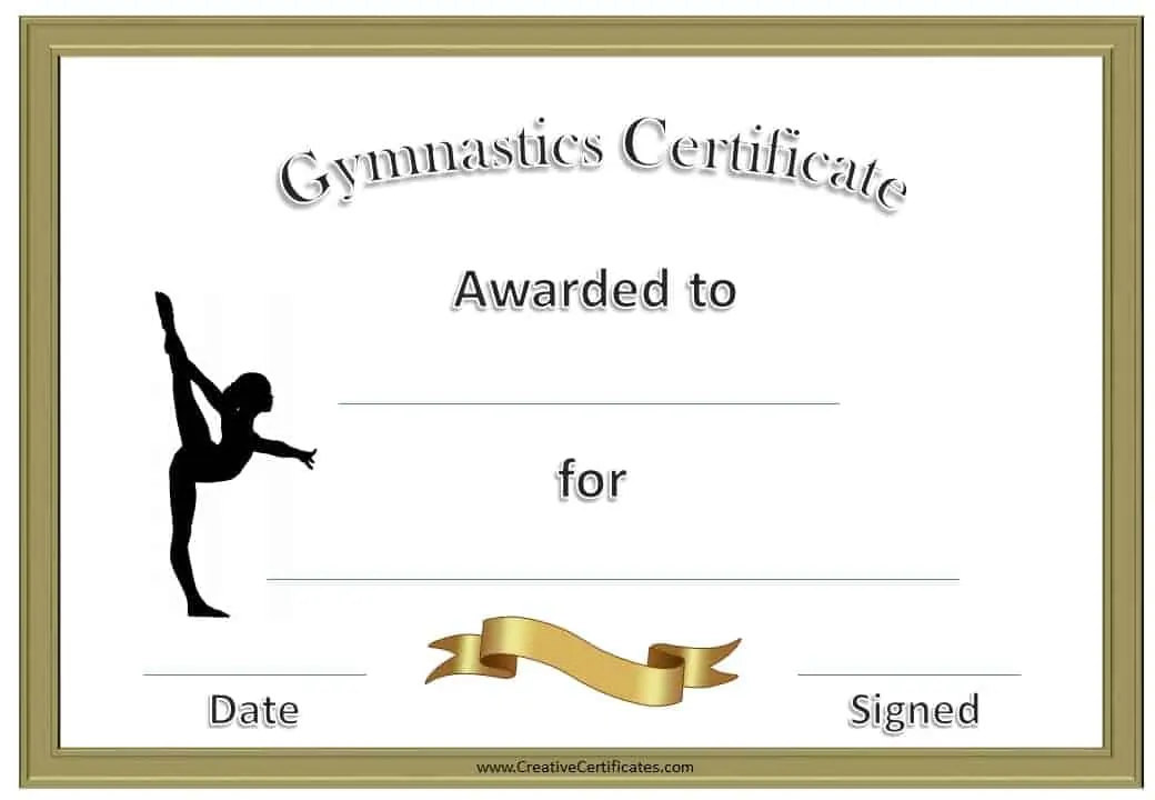 Free Printable Gymnastics Awards | Customize Online