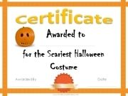 Halloween Award Certificates