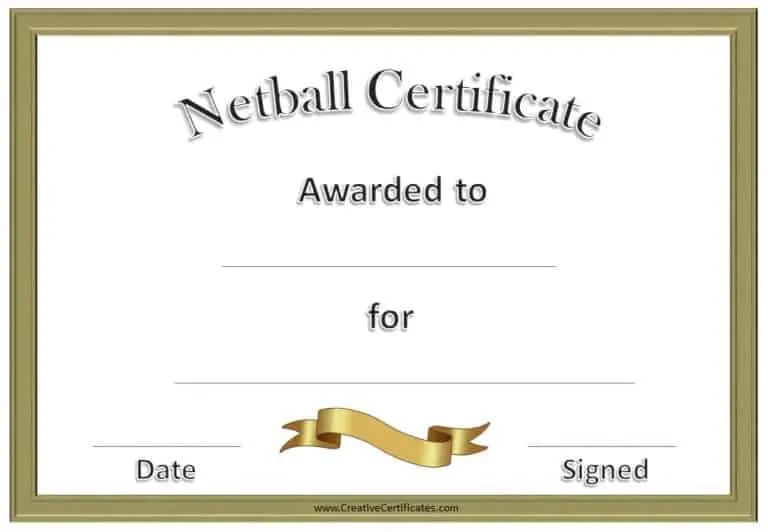 Sports Award which is awarded for netball