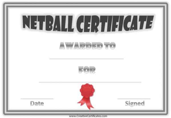 semi formal netball award