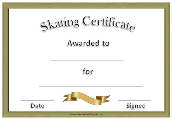 Free Skating Award Certificates