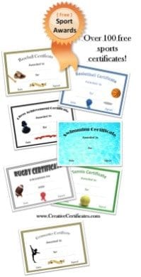 sports certificates