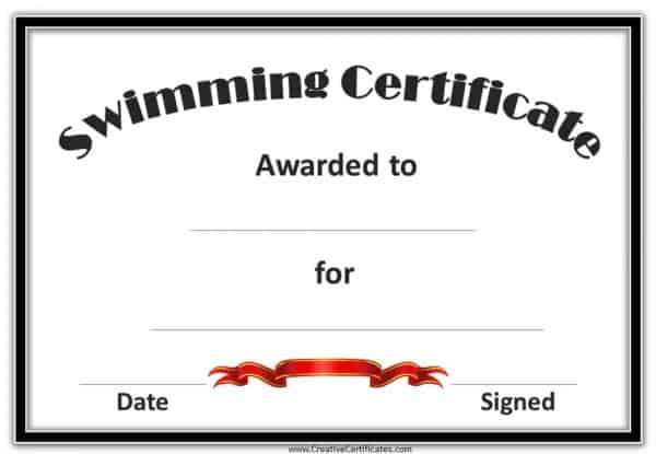 certificate with black border and red ribbon