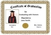 Graduation certificate