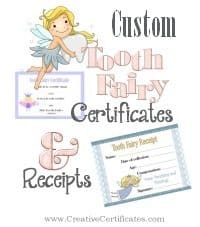 Tooth fairy certificate