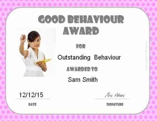Good behaviour certificate