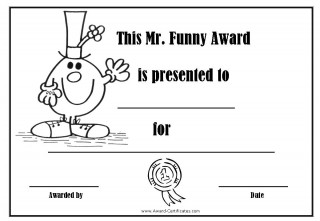 Funny award (in black and white)