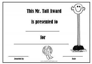 award for being vey tall