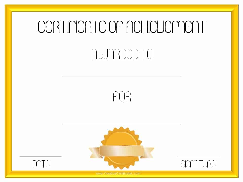 certificate of accomplishment