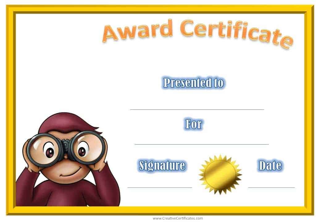 free award templates for kids