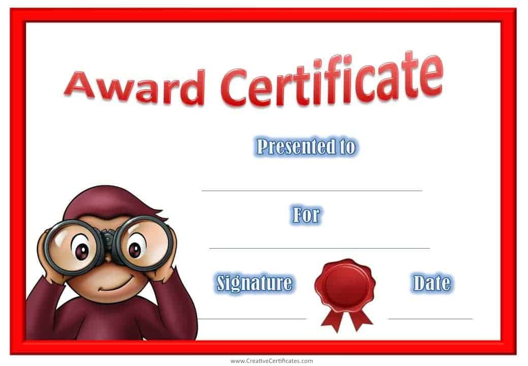 award a certificate