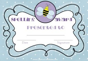 Spelling award