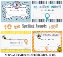 Spelling Bee Certificates