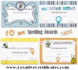 Spelling Bee Certificates