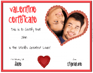 Valentine's Day Certificates