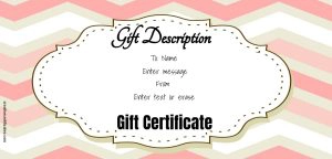 gift voucher with editable text