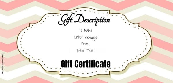 gift voucher with editable text