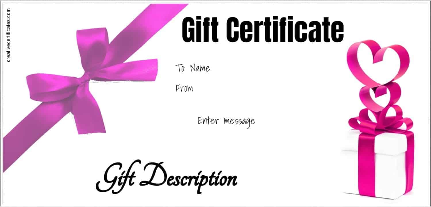 FREE Gift Certificate Template 50+ Designs Customize Online and Print