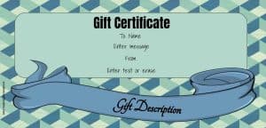 gift card with editable text