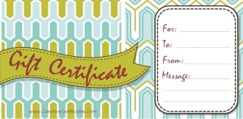 shopping spree gift certificate template