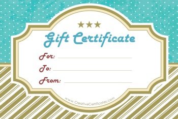 generic gift certificates