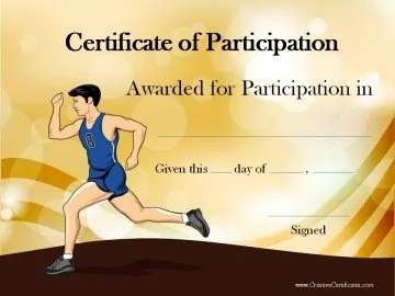 certificate of participation