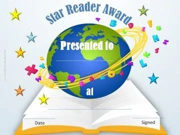 Reading Award Certificate