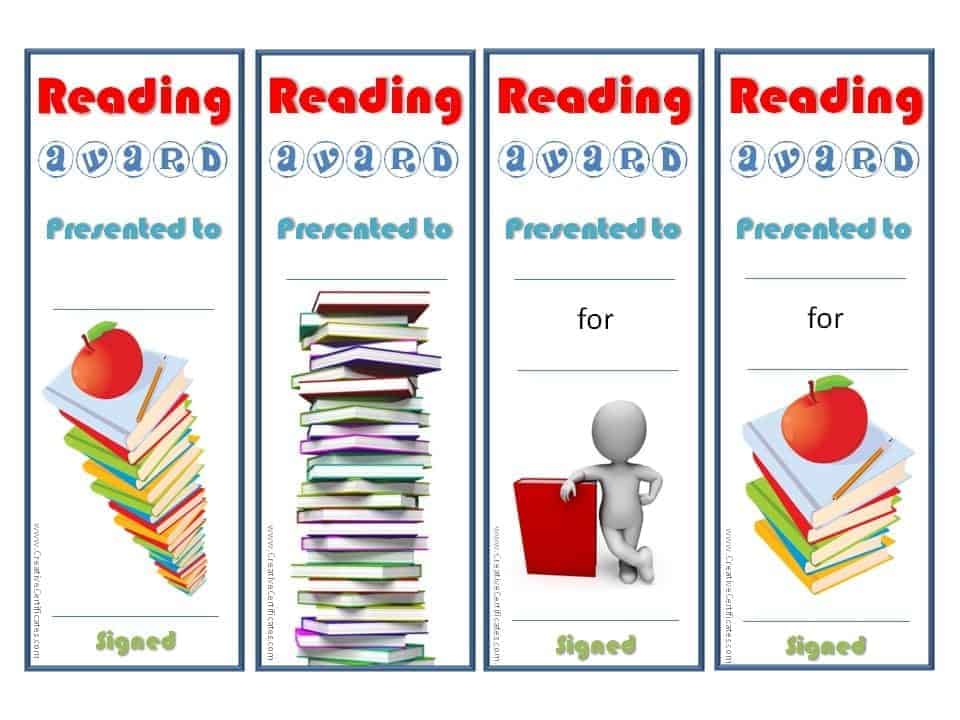 Free Editable Reading Certificate Templates Instant Download