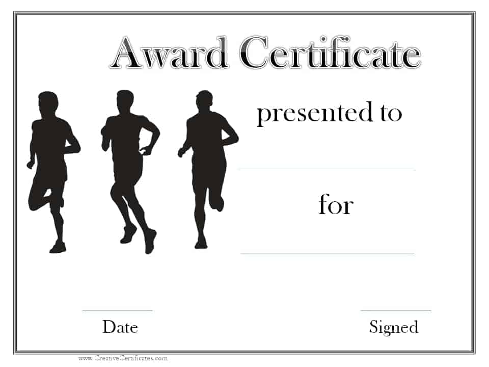running certificate templates