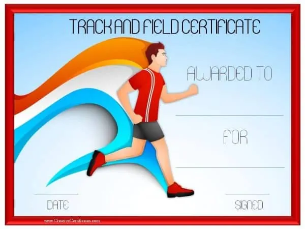 Track and field certificate