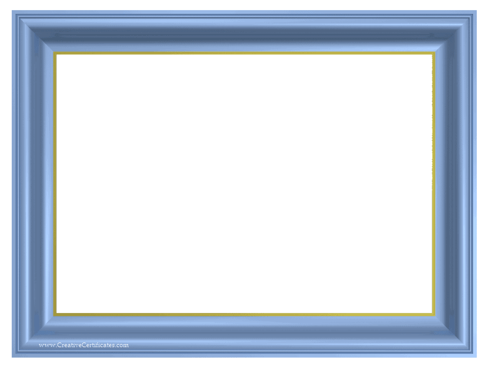 blue certificate border