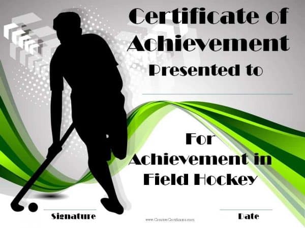 Hocky Certificate of Achievement