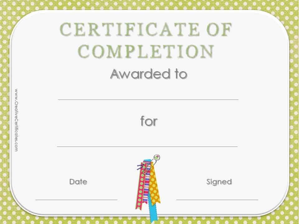 certification template