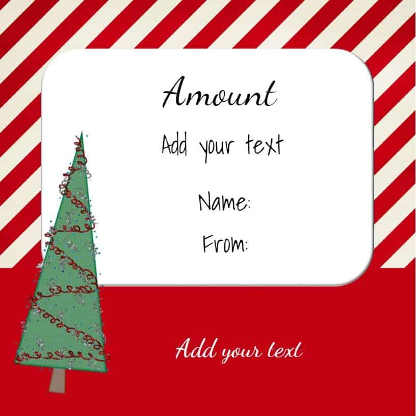 FREE Christmas Gift Certificate Template Customize Download