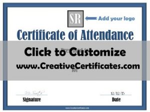 Certificate of Attendance