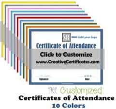 perfect attendance certificate