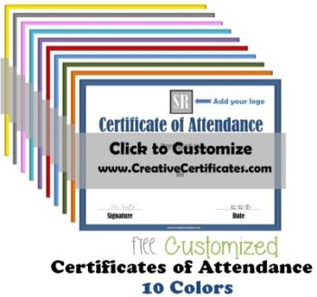 Certificates of attendance