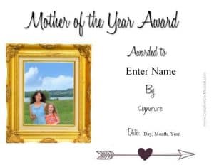 Free Mother's Day Certificate | Customize Online then Print at Home